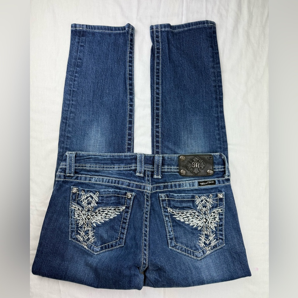 Miss me Women's Blue Embroidered skinny Jeans size 30